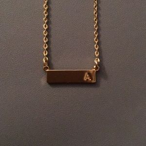 Letter ‘A’ Bar pendant Necklace